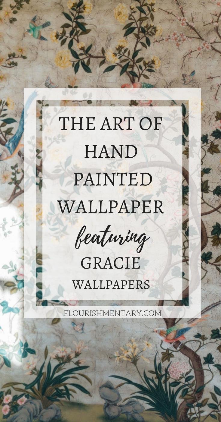 hand painted wallpaper