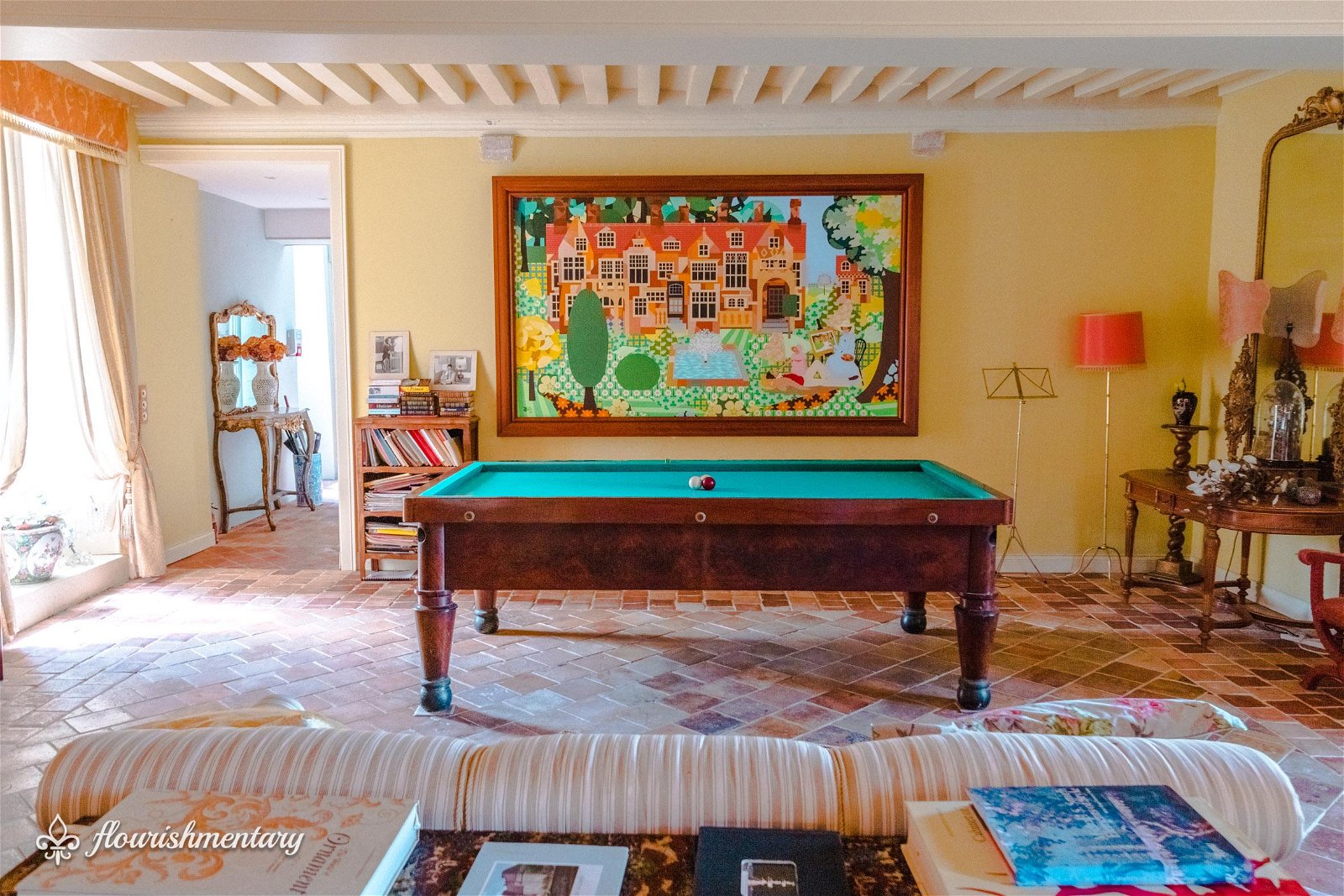antique french billiards table chateau de lalande