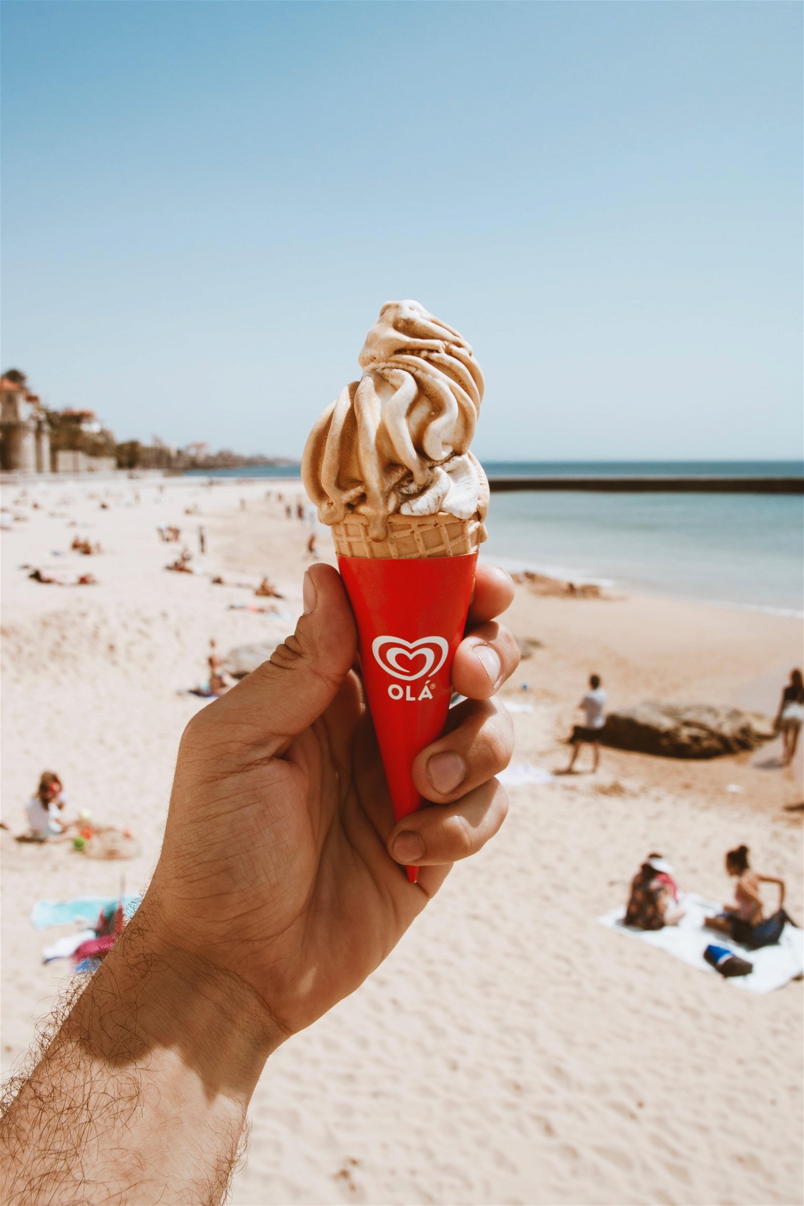 gelato on the beach