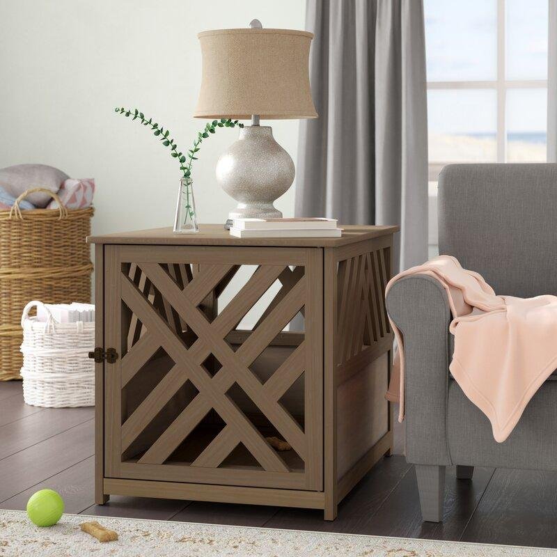 dog crate furniture end table