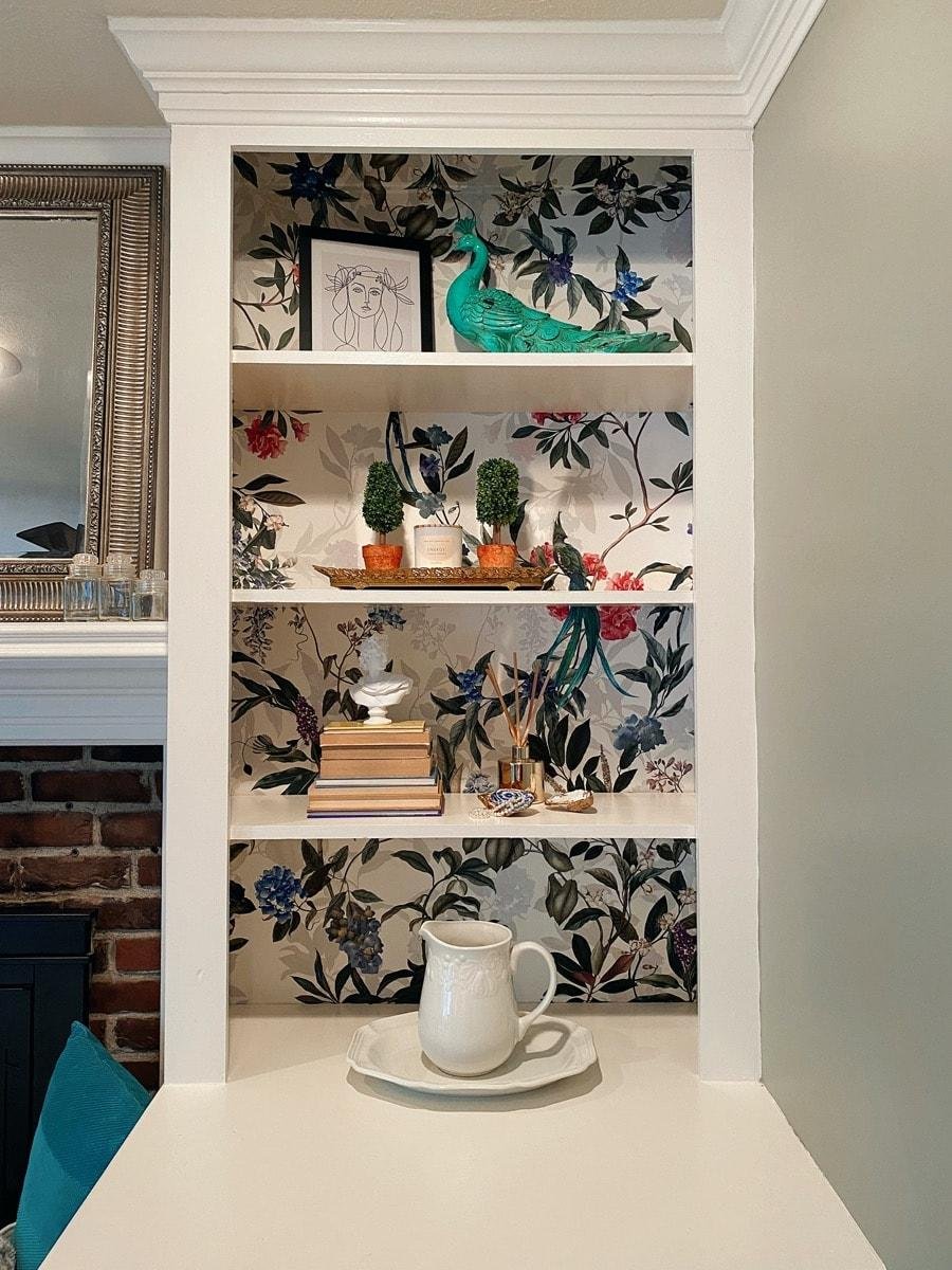 Pantry Makeover with Wallpaper Shelves  Nesting With Grace
