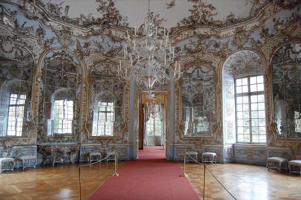 Amalienburg in Schlosspark Nymphenburg (München): Hall of Mirrors rococo 