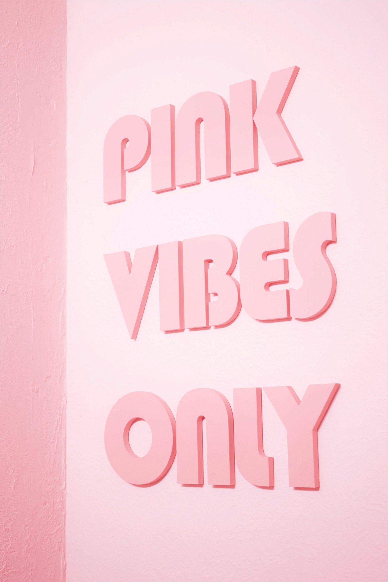 Pink Vibes Only Aesthetic iPhone Wallpaper