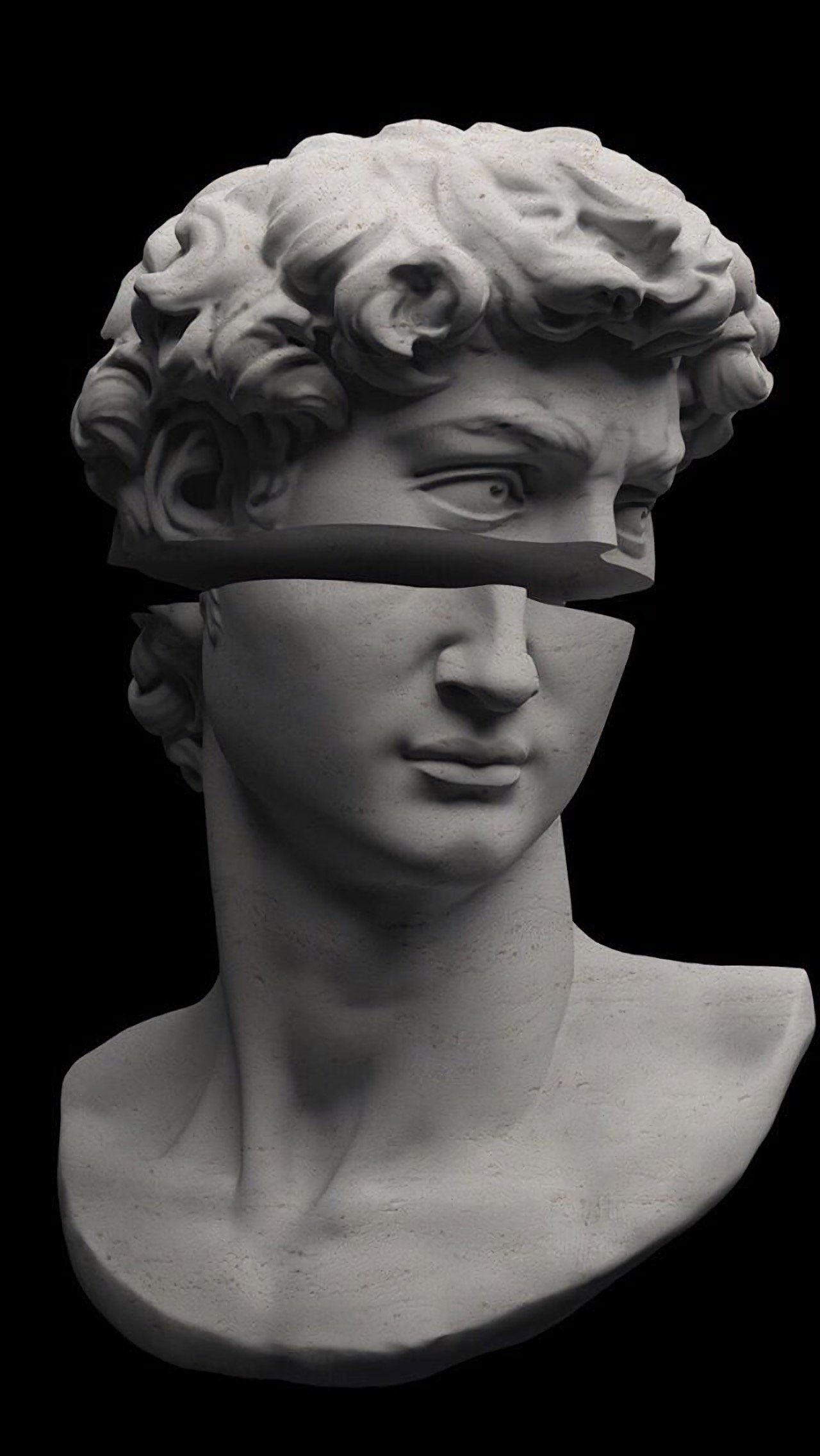 David Statue Vaporwave Aesthetic iPhone Wallpaper